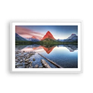 Poster in einem weißen Rahmen - Hitze und Kälte - 70x50 cm