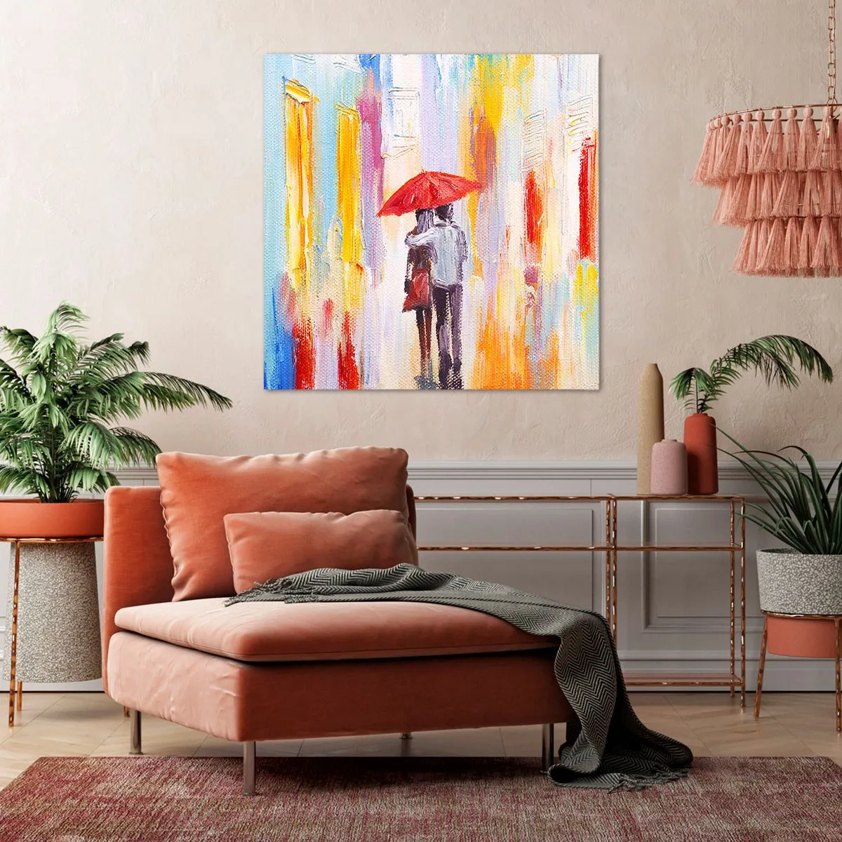 Bild auf Leinwand - Leinwandbild - Lass es weiter regnen - 30x30 cm