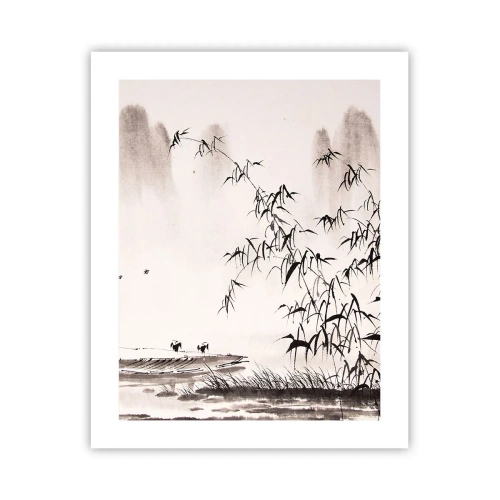 Poster - Die Stille der Reisfelder - 40x50 cm