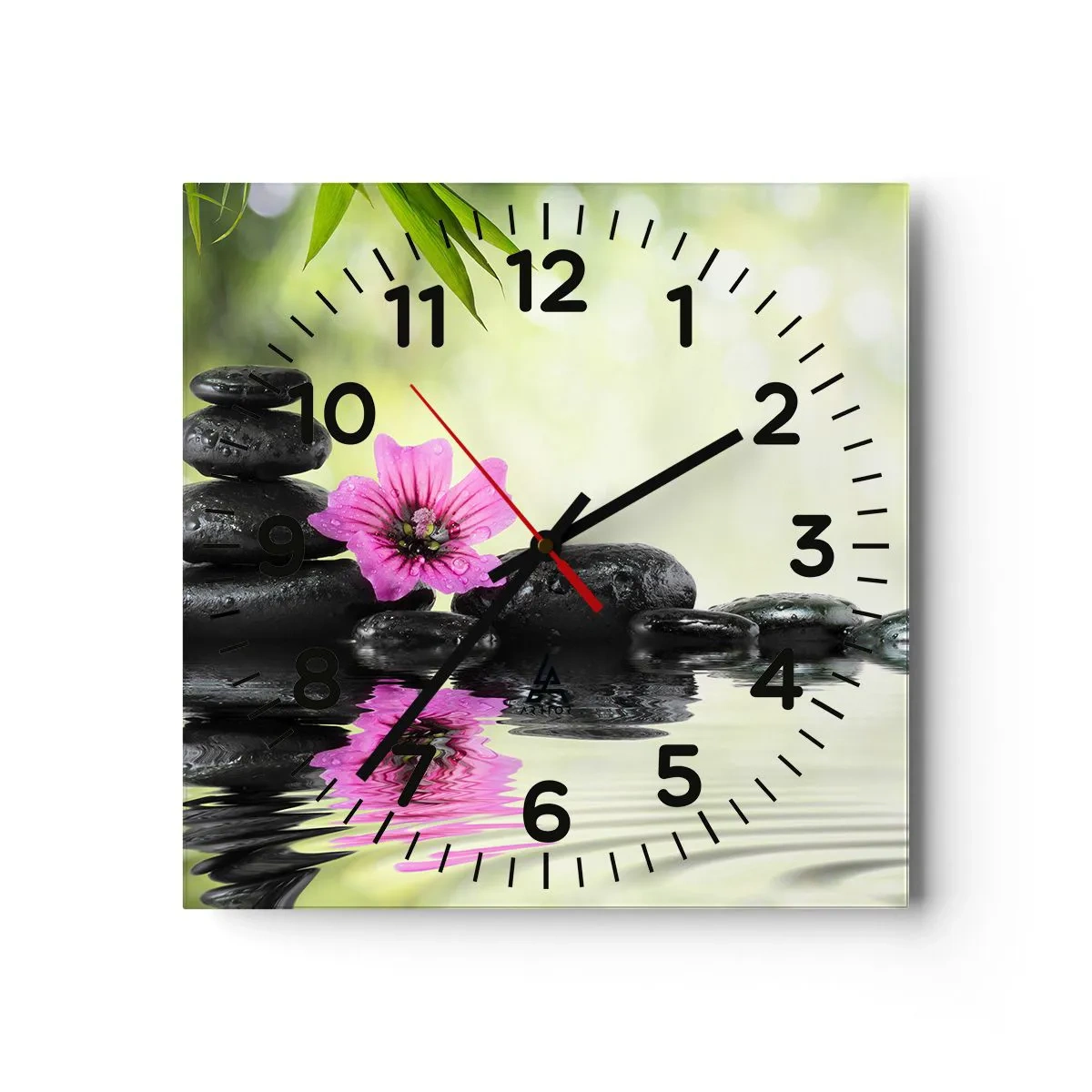 Wanduhr - Glasuhr - Zeit für die Seele - 30x30 cm