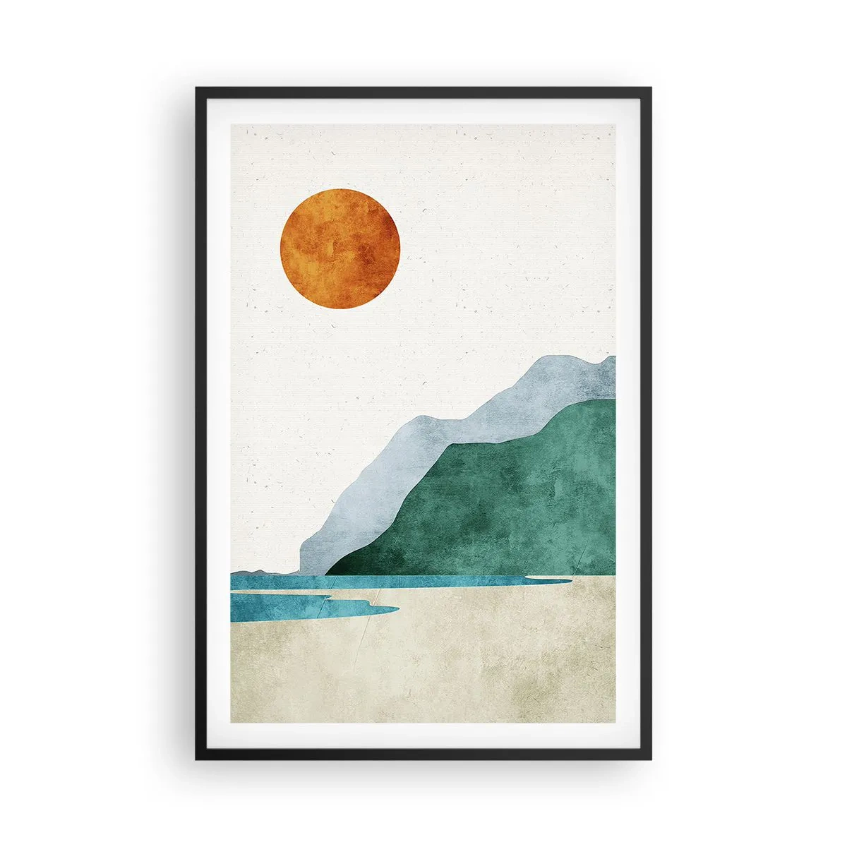 Poster in einem schwarzem Rahmen - Landschaft, wie sie sein sollte - 61x91 cm