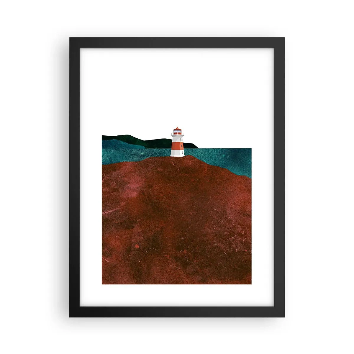 Poster in einem schwarzem Rahmen - Aufs Meer starren - 30x40 cm