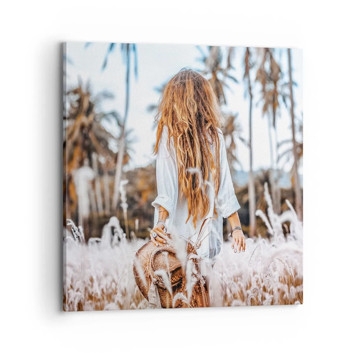 Bild auf Leinwand - Leinwandbild - Geboren aus Grasflaum - 70x70 cm