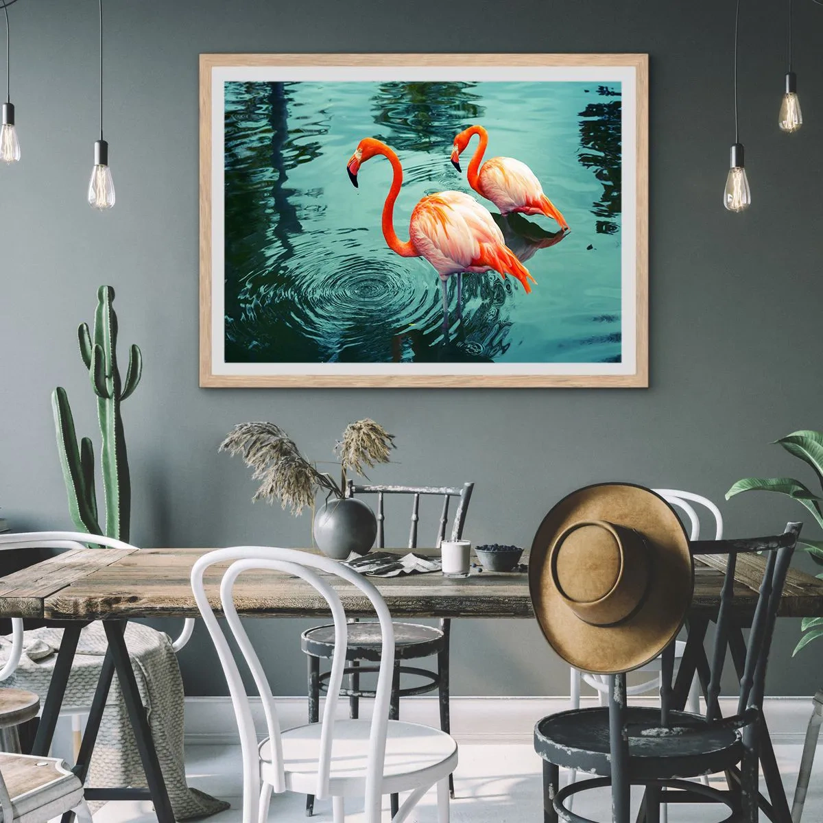 Poster in einem Rahmen aus heller Eiche - Wir sind jetzt in Mode - 70x50 cm