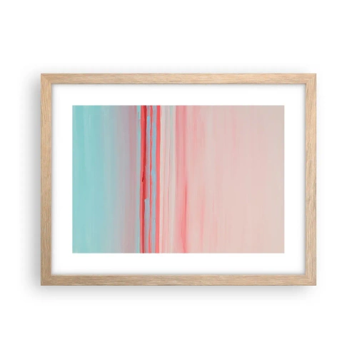 Poster in einem Rahmen aus heller Eiche - Abstraktion im Morgengrauen - 40x30 cm
