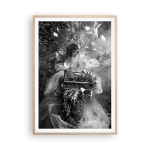 Poster in einem Rahmen aus heller Eiche - Mutter selbst - Natur - 70x100 cm