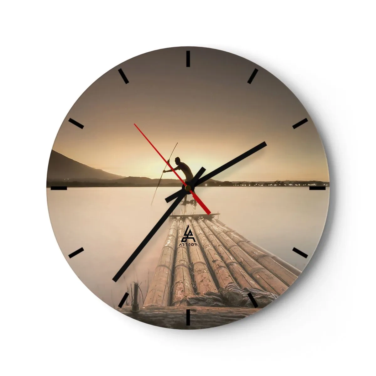 Wanduhr - Glasuhr - Vor dem schlafen gehen - 30x30 cm