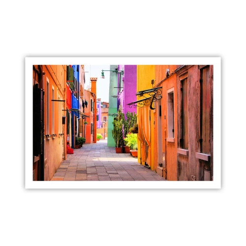 Poster - Regenbogengasse - 91x61 cm