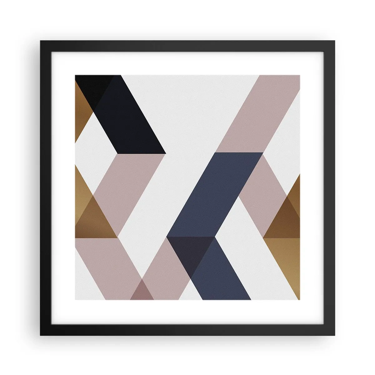 Poster in einem schwarzem Rahmen - Ebenen und Winkel - 40x40 cm