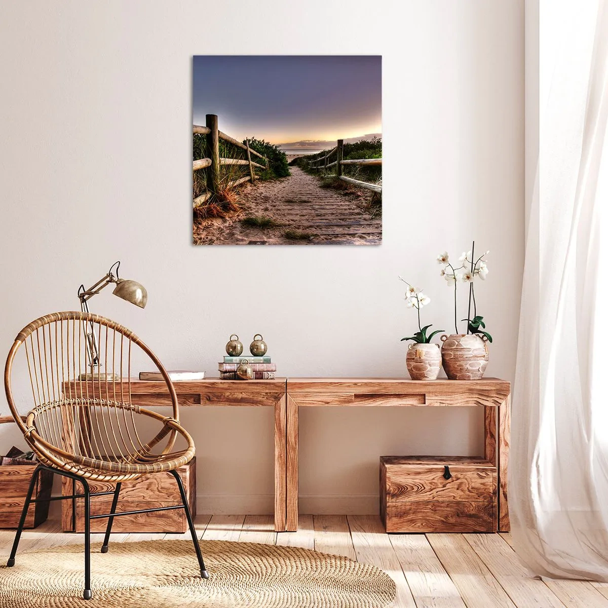 Bild auf Leinwand - Leinwandbild - Das Ziel ist bereits sichtbar - 50x50 cm