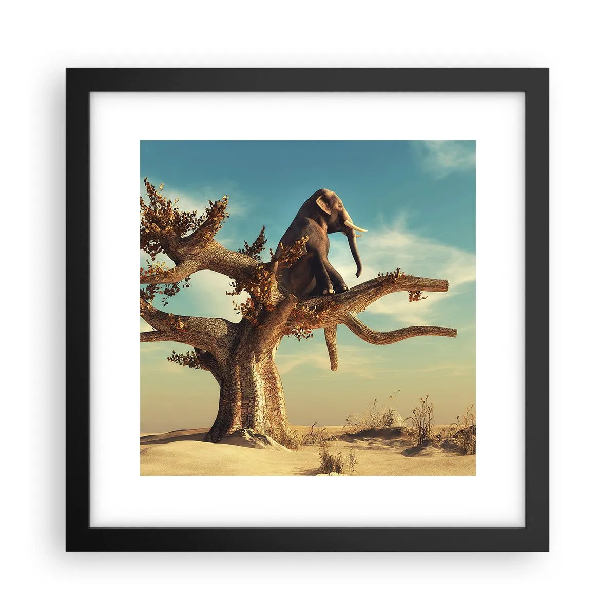 Poster in einem schwarzem Rahmen - Ein neuer Standpunkt - 30x30 cm