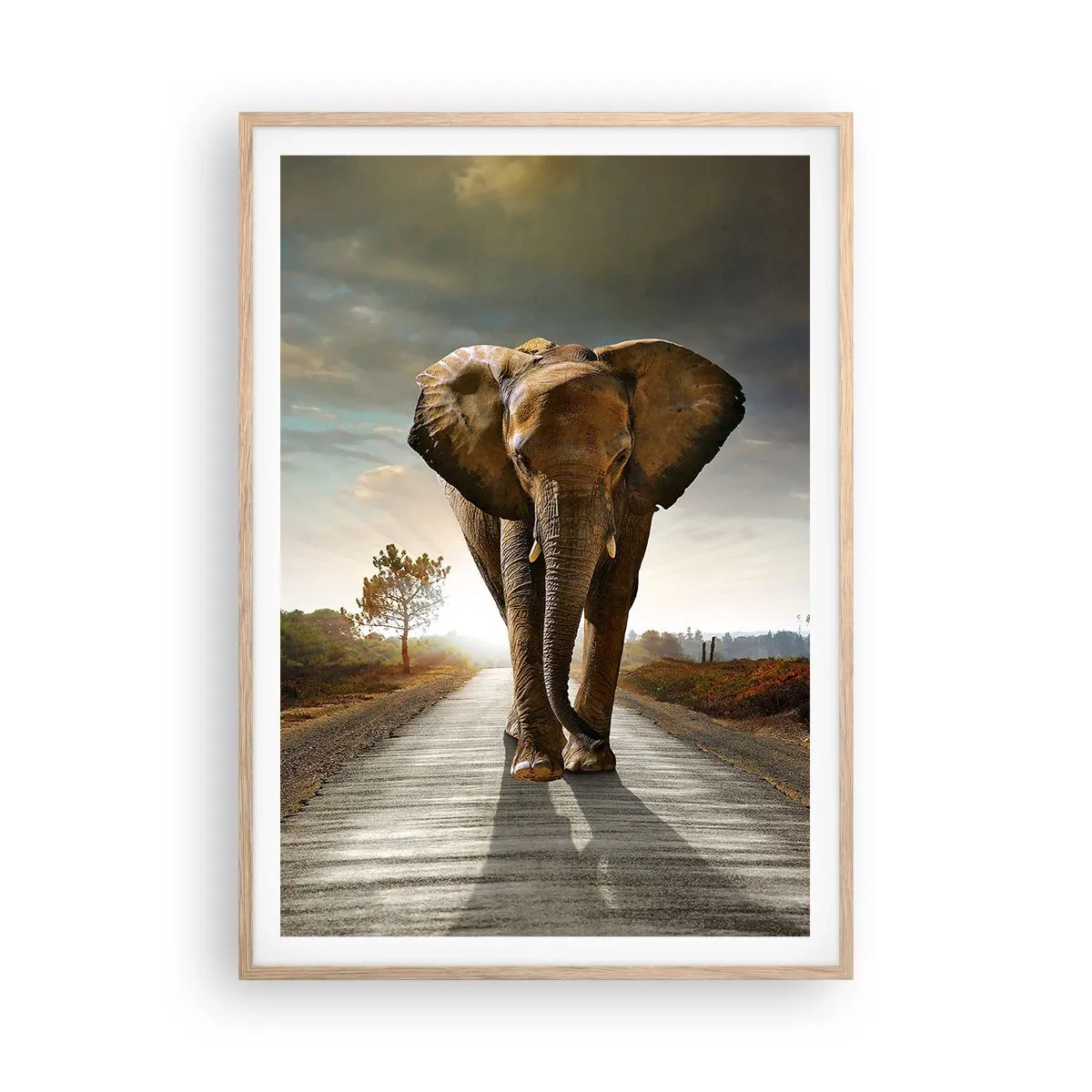 Poster in einem Rahmen aus heller Eiche - Und schon gar nicht in einem Porzellanlager - 70x100 cm