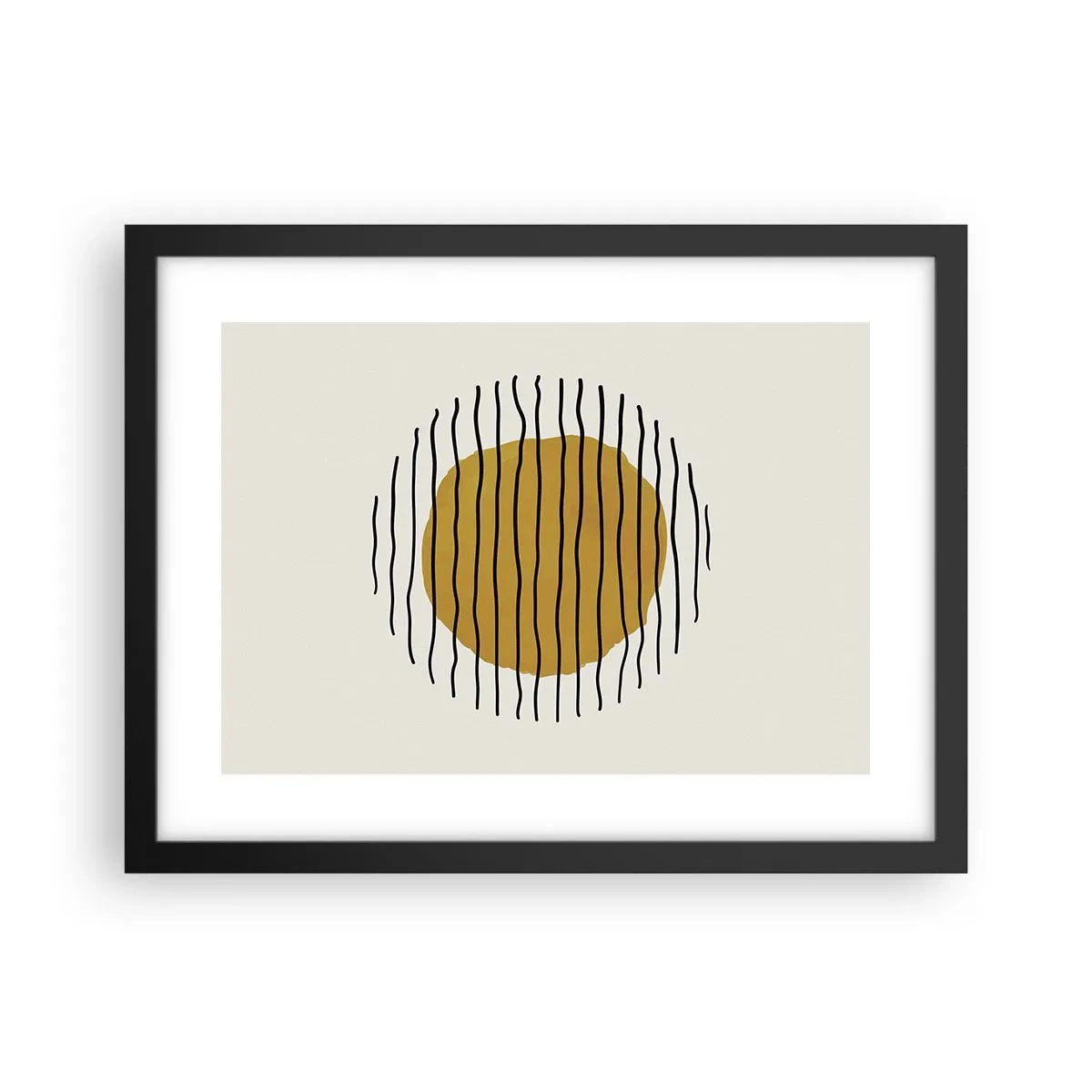 Poster in einem schwarzem Rahmen - Abstraktion, die vor Hitze zittert - 40x30 cm