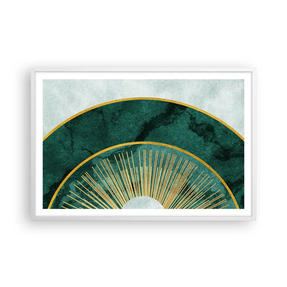 Poster in einem weißen Rahmen - Anderes Sonnensystem - 91x61 cm