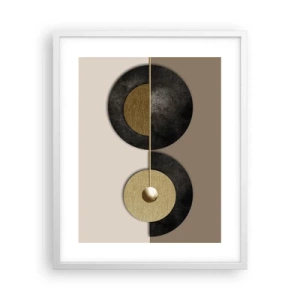 Poster in einem weißen Rahmen - Variationen rund um den Kreis - 40x50 cm