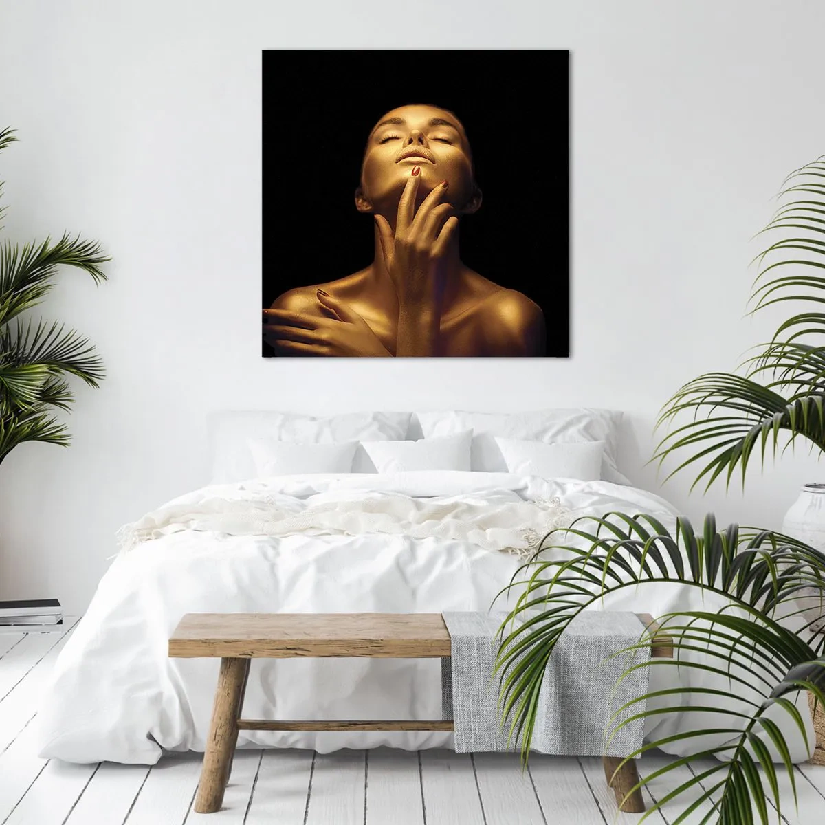 Bild auf Leinwand - Leinwandbild - Wie goldene Seide - 70x70 cm