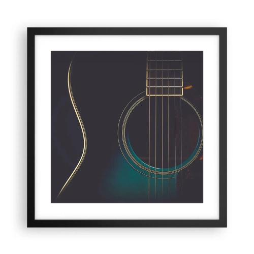 Poster in einem schwarzem Rahmen - Einen Moment bevor es ertönt - 40x40 cm