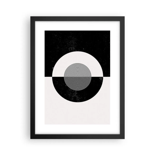 Poster in einem schwarzem Rahmen - Harmonie in Schwarz und Weiß - 30x40 cm