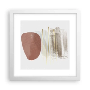 Poster in einem weißen Rahmen - Abstrakte Kolonnade - 30x30 cm