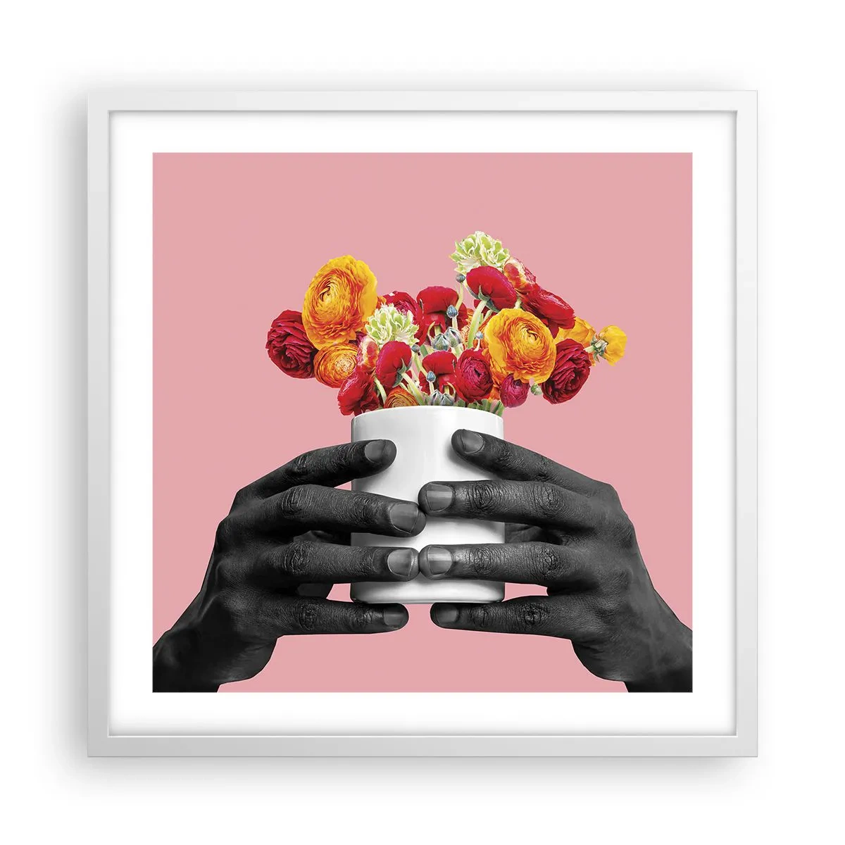 Poster in einem weißen Rahmen - Die Apotheose des Lebens - 50x50 cm