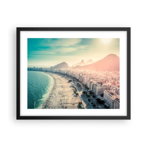 Poster in einem schwarzem Rahmen - Ewiger Urlaub in Rio - 50x40 cm