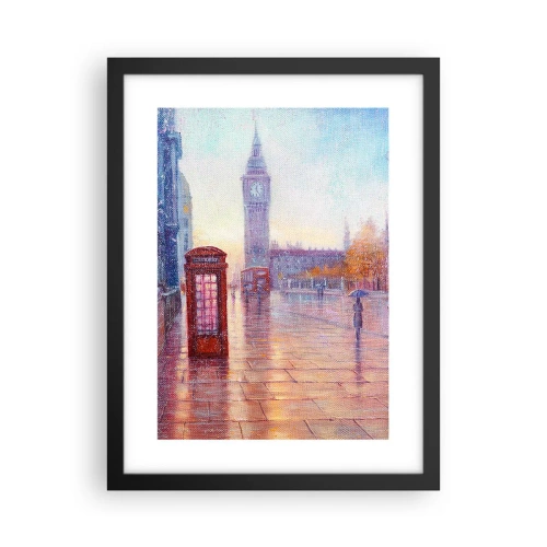 Poster in einem schwarzem Rahmen - Londoner Herbsttag - 30x40 cm