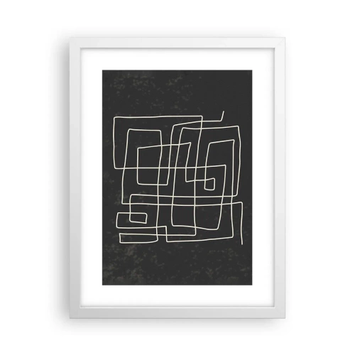 Poster in einem weißen Rahmen - Nicht so einfach - 30x40 cm