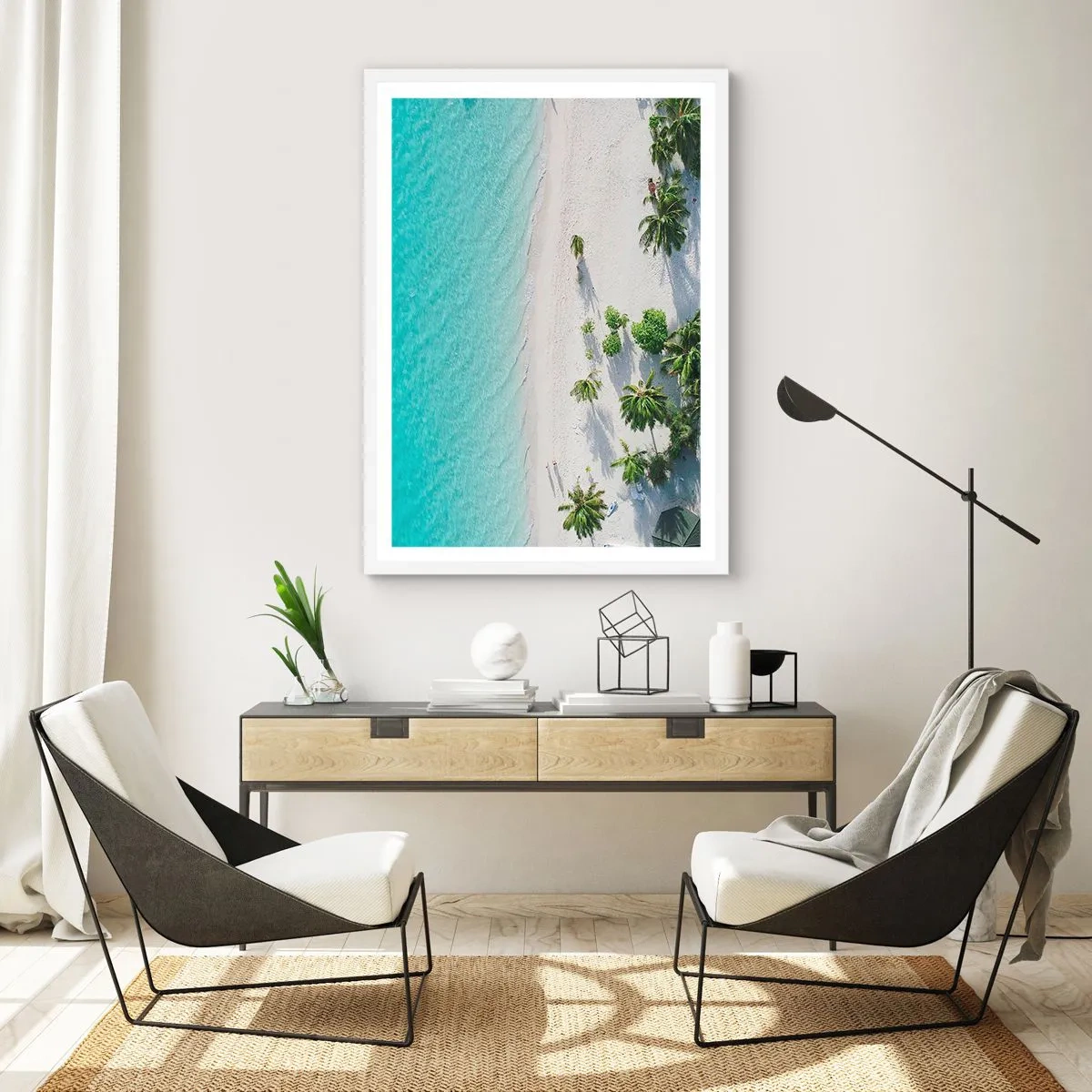 Poster in einem weißen Rahmen - Urlaub im Paradies - 61x91 cm