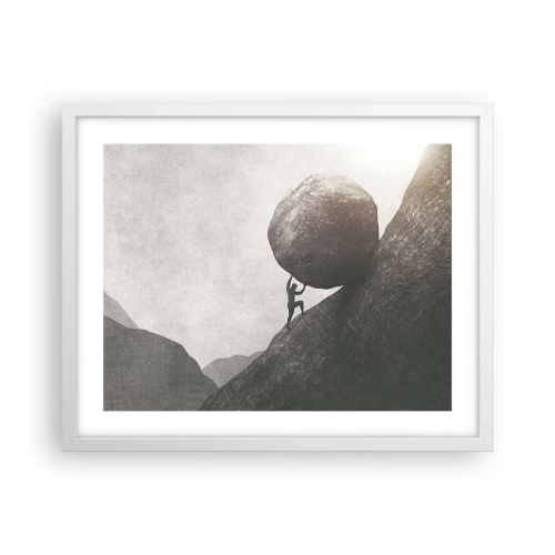 Poster in einem weißen Rahmen - Ich glaube wider alle Hoffnung - 50x40 cm