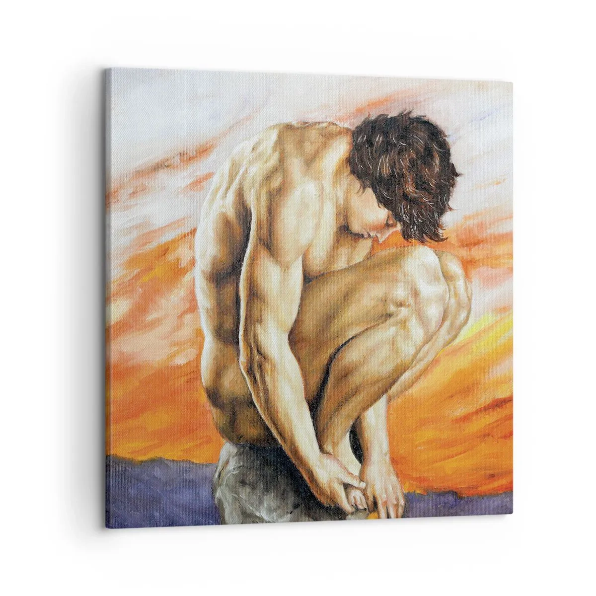 Bild auf Leinwand - Leinwandbild - In sich versunken - 50x50 cm