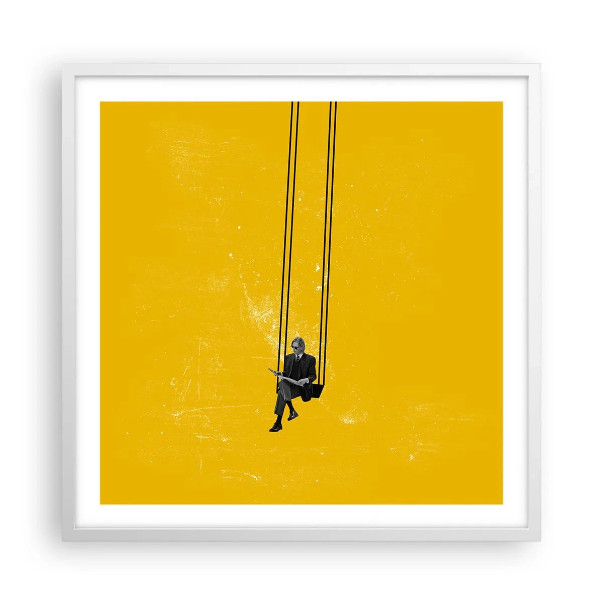 Poster in einem weißen Rahmen - Tag wie jeder andere - 60x60 cm