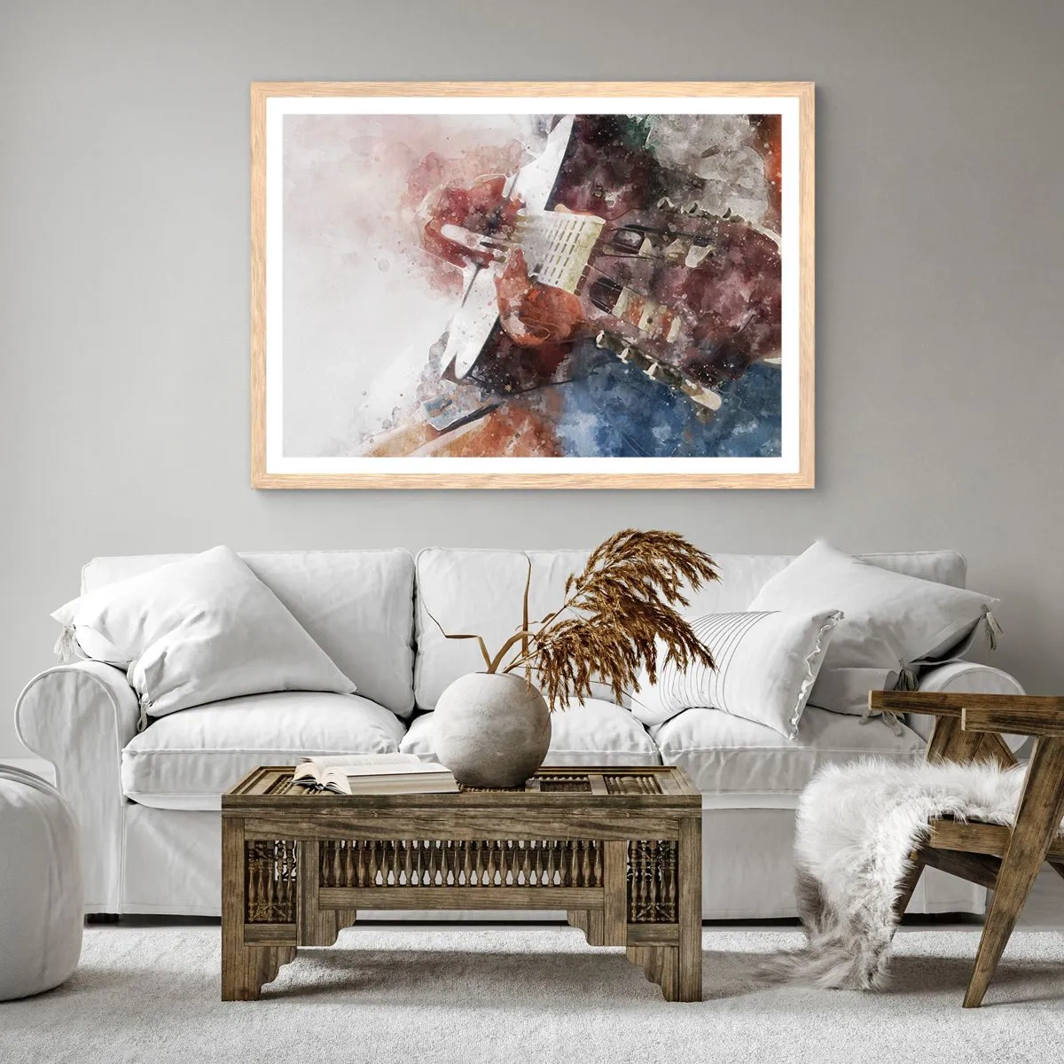 Poster in einem Rahmen aus heller Eiche - Und was halten Sie davon? - 91x61 cm