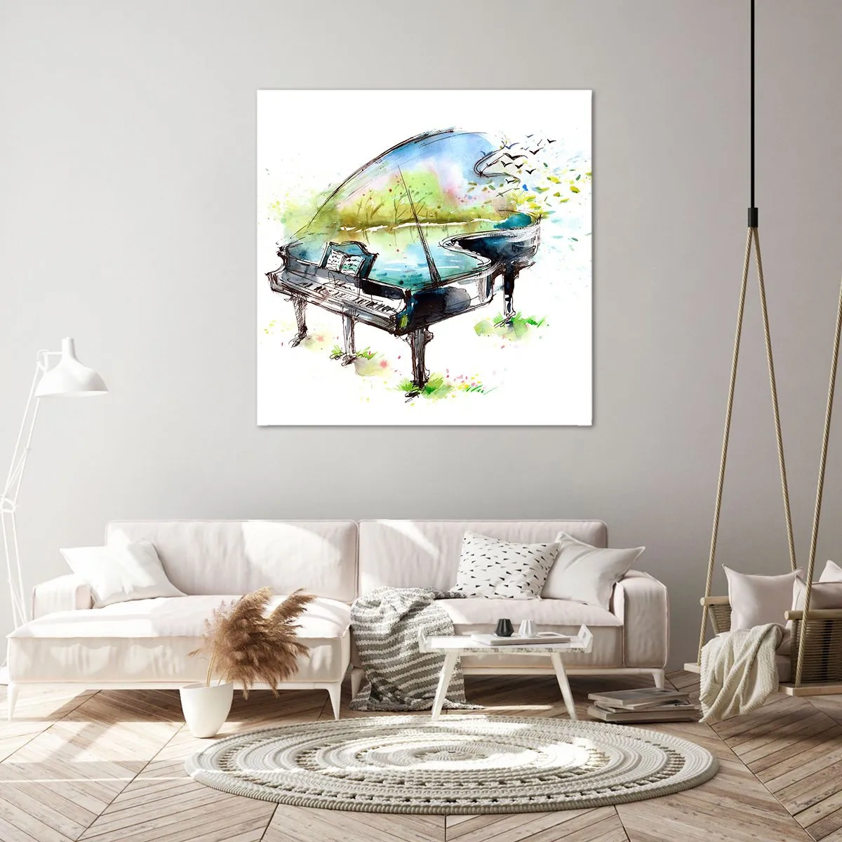 Bild auf Leinwand - Leinwandbild - Von Musik verzaubert - 70x70 cm