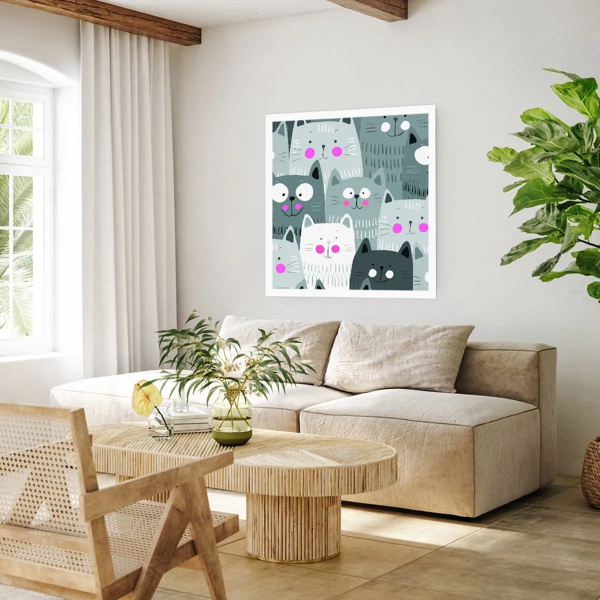 Poster - Katzenwelt - 50x50 cm