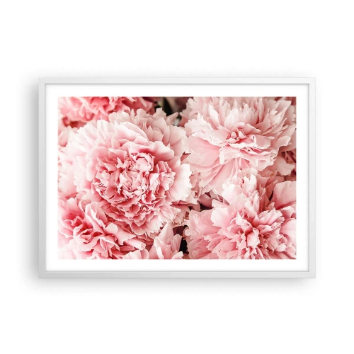 Poster in einem weißen Rahmen - Rosa Traum - 70x50 cm