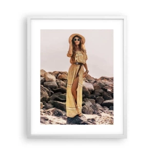 Poster in einem weißen Rahmen - Die Magie der Steine - 40x50 cm