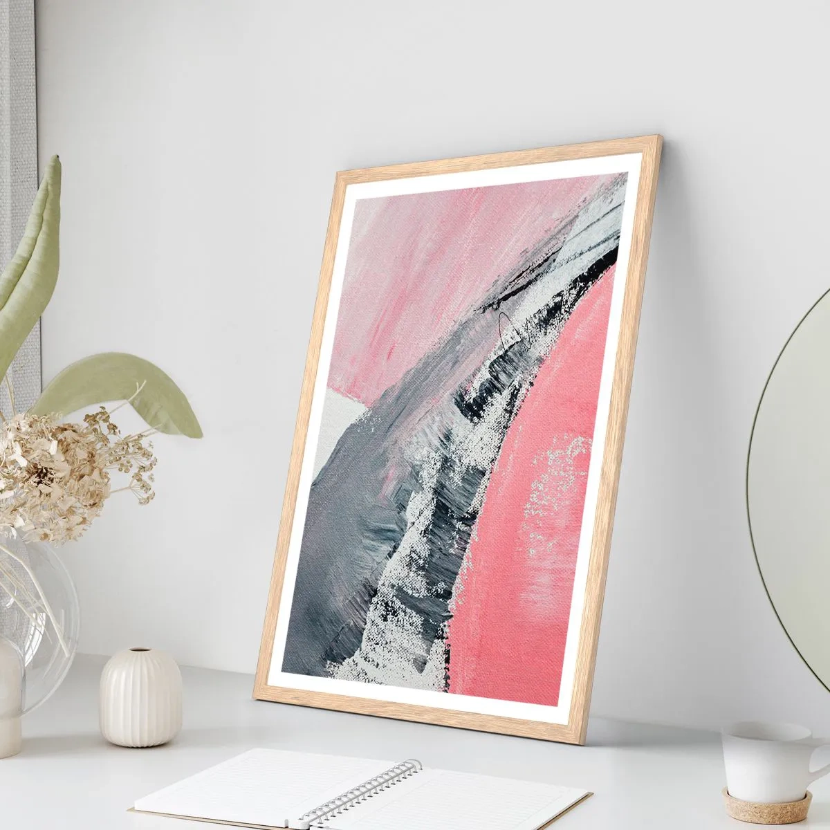 Poster in einem Rahmen aus heller Eiche - Passende Komposition - 30x40 cm