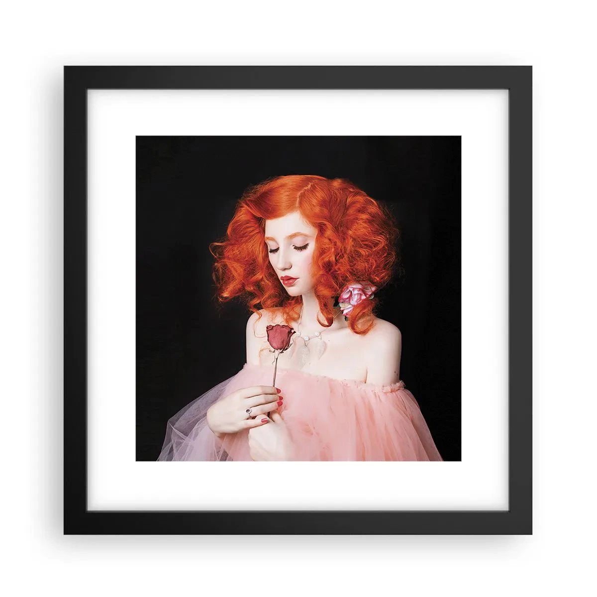 Poster in einem schwarzem Rahmen - Im barocken Stil - 30x30 cm