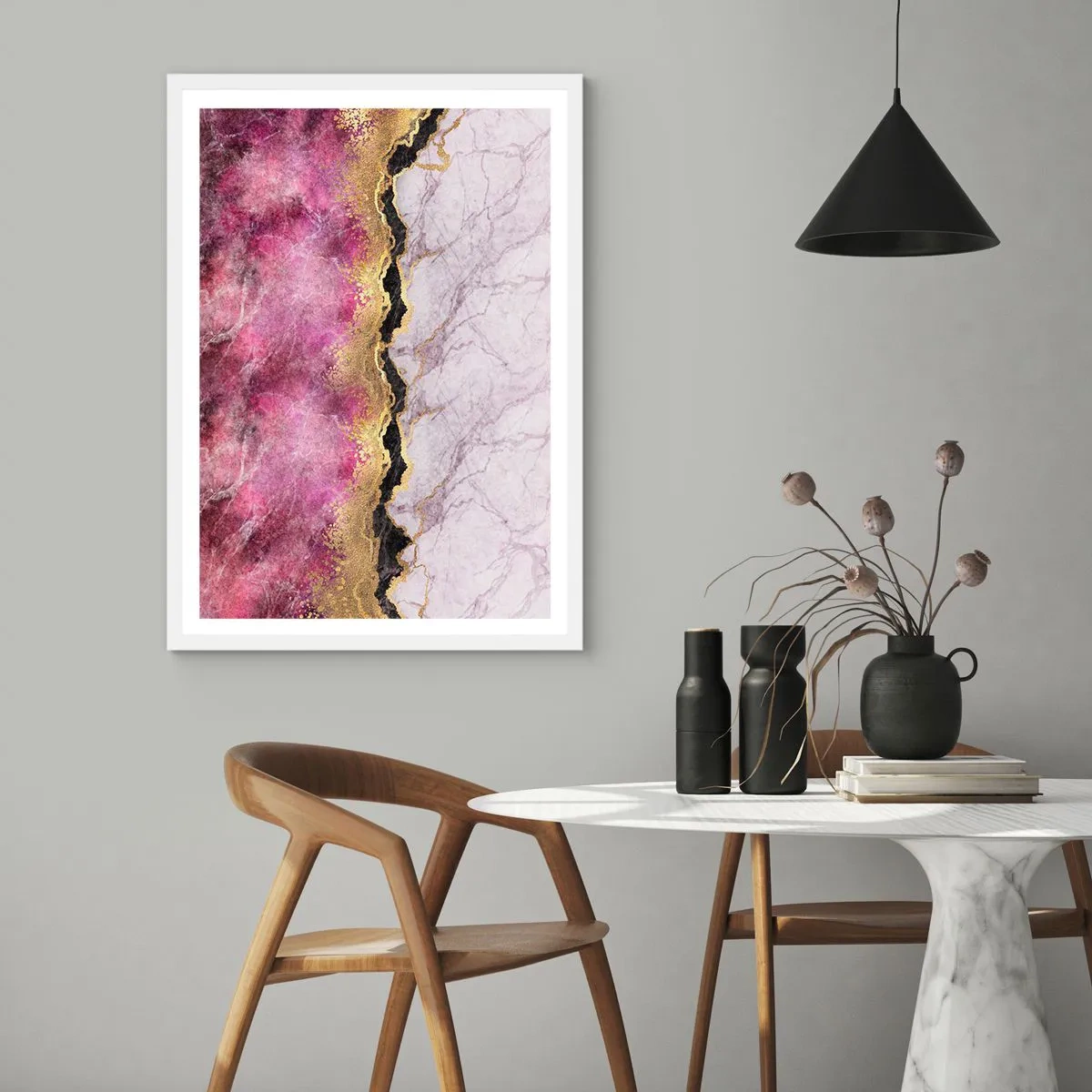 Poster in einem weißen Rahmen - An der Grenze - 70x100 cm