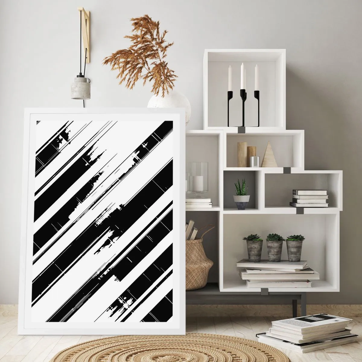 Poster in einem weißen Rahmen - Eine intensive und dynamische Komposition - 40x50 cm