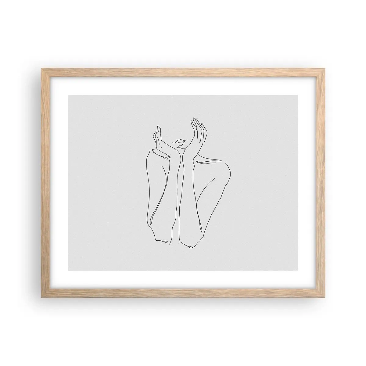 Poster in einem Rahmen aus heller Eiche - Wovon Mädchen träumen - 50x40 cm