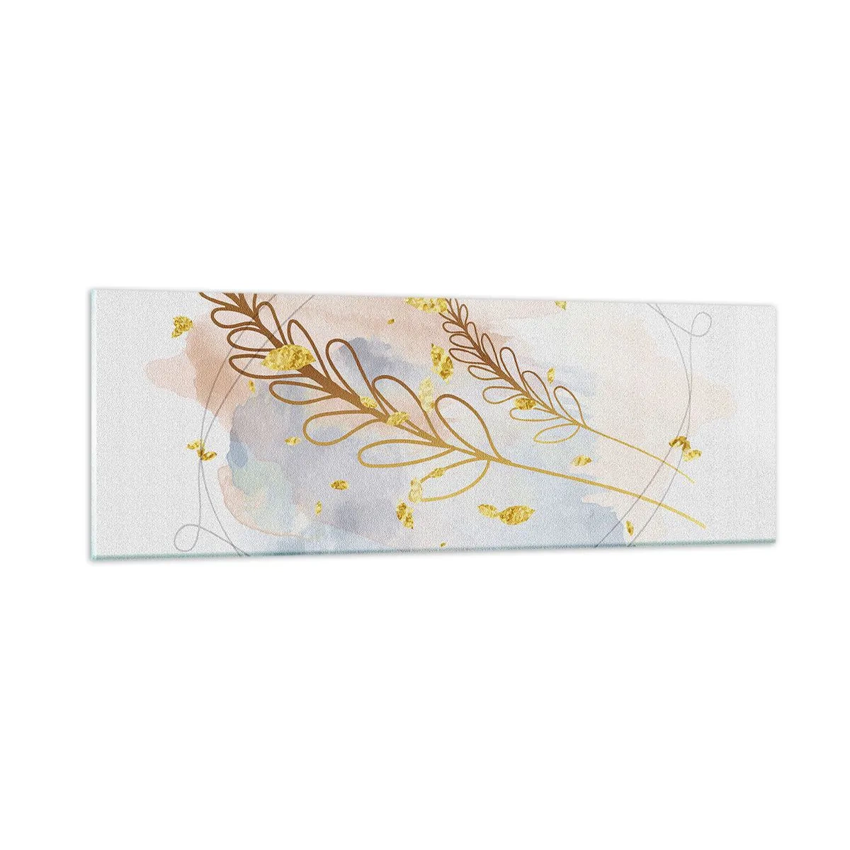 Glasbild - Bild auf glas - Goldenr Hauch - 90x30 cm