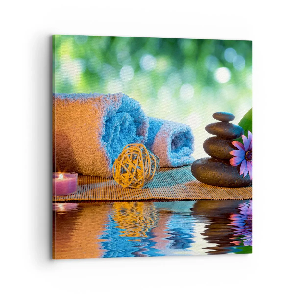 Bild auf Leinwand - Leinwandbild - Zeit für den Körper - 70x70 cm