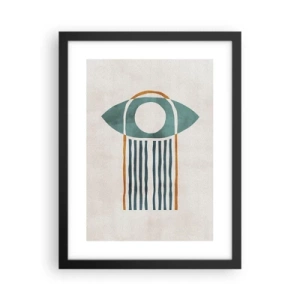 Poster in einem schwarzem Rahmen - Zeichen und Rituale - 30x40 cm