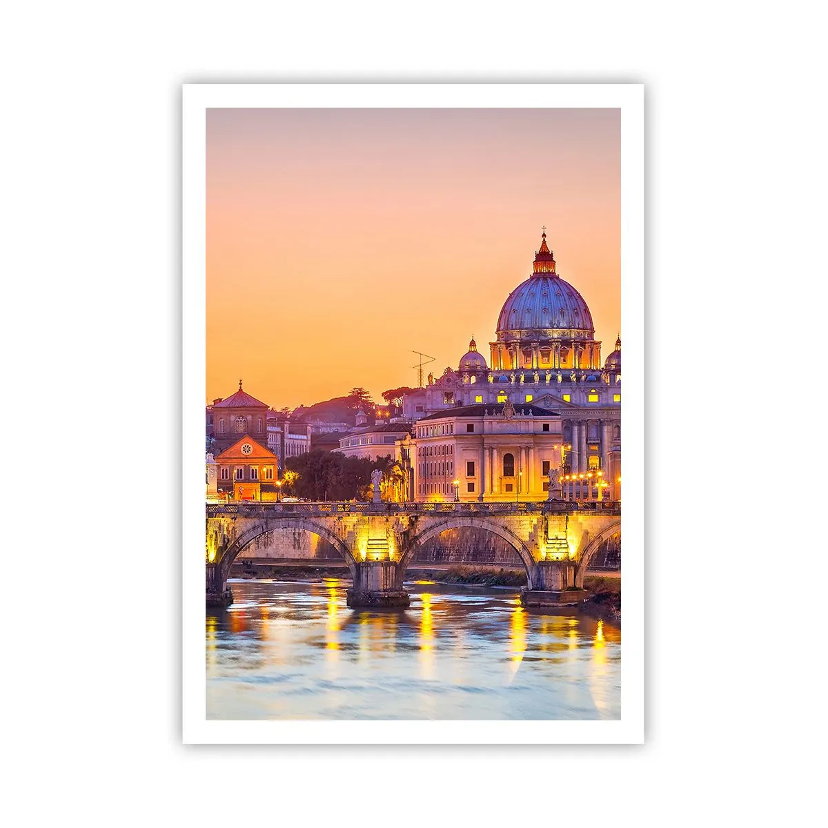 Poster - Sonnenuntergang über der ewigen Stadt - 70x100 cm