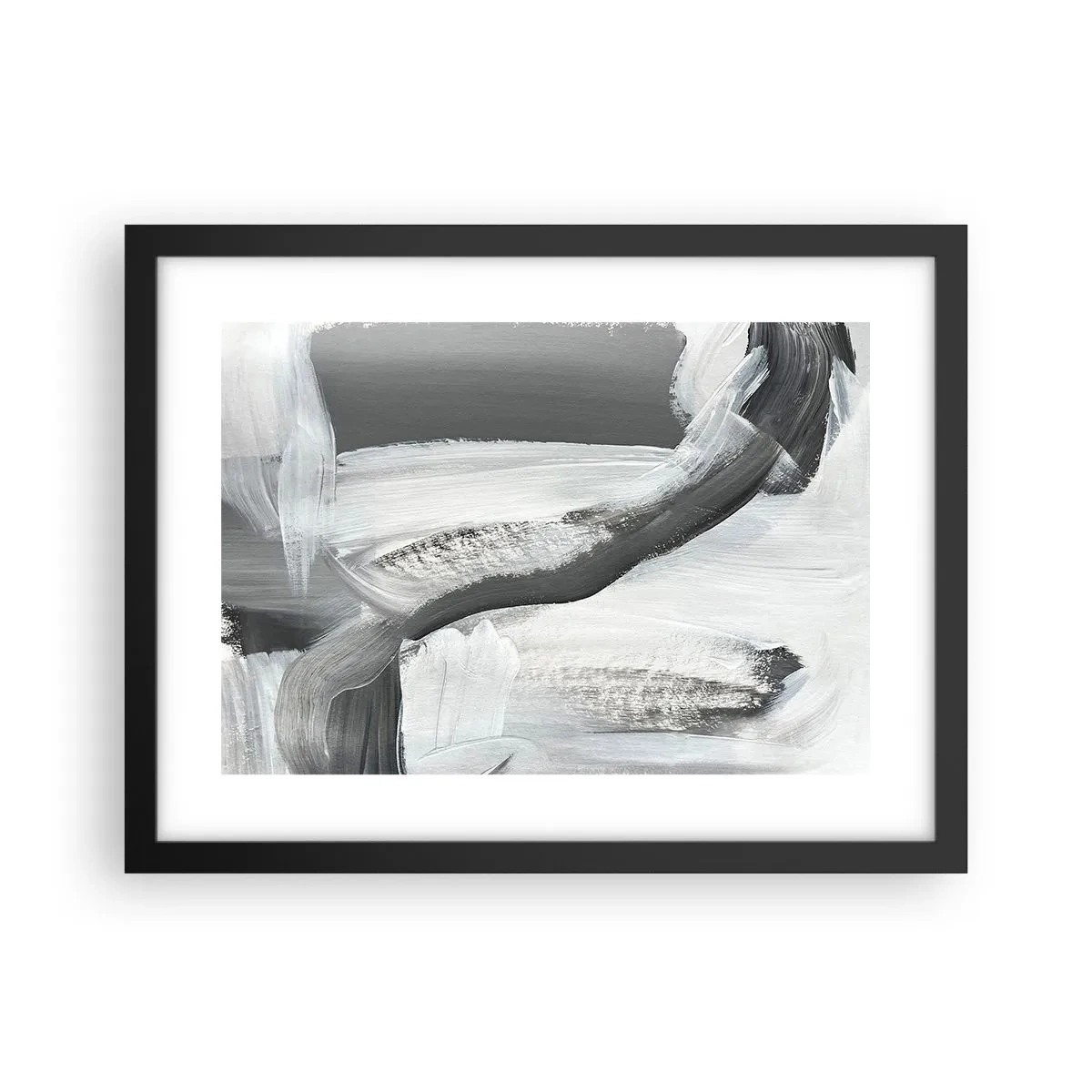 Poster in einem schwarzem Rahmen - Entscheidender Schritt - 40x30 cm