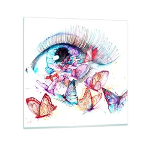 Glasbild - Bild auf glas - Märchenhafter Augenzauber - 30x30 cm