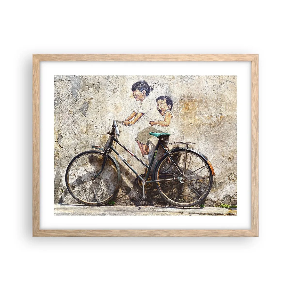 Poster in einem Rahmen aus heller Eiche - Richtig oder falsch? - 50x40 cm