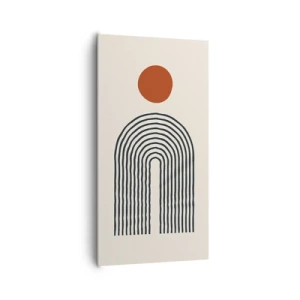 Bild auf Leinwand - Leinwandbild - Magnetismus von Formen und Farben - 65x120 cm