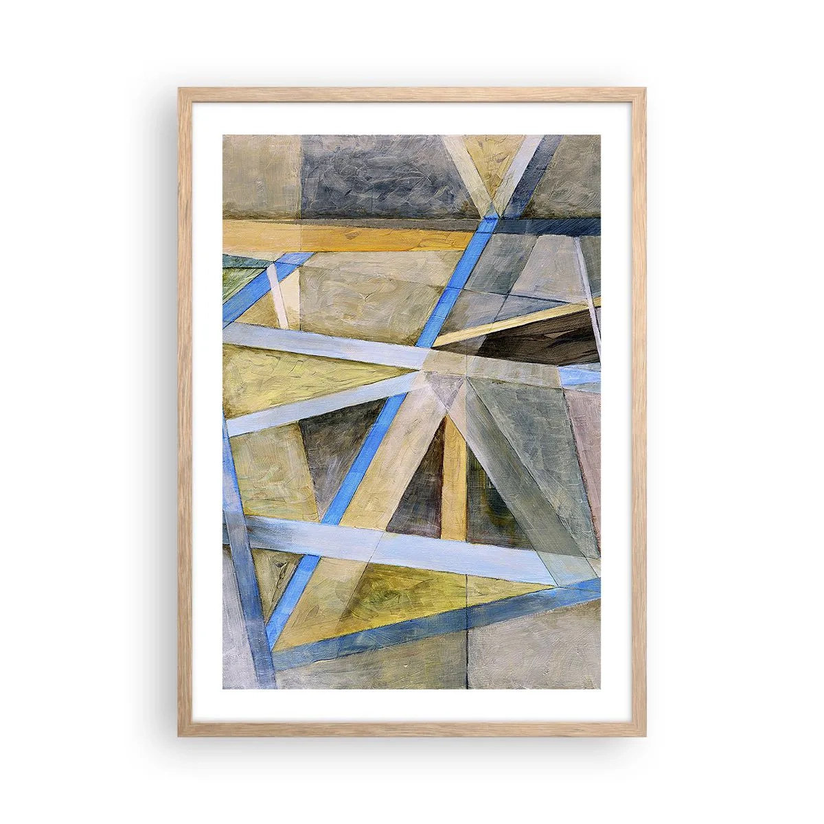 Poster in einem Rahmen aus heller Eiche - Gerade oder diagonal? - 50x70 cm